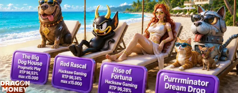 Слоты Dragon Money с показателями RTP и максимальными множителями